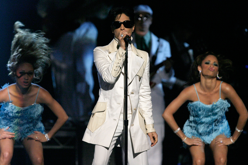 Prince performs during the NCLR ALMA Awards at the Pasadena Civic Auditorium in California on June 1, 2007.Vince Bucci/Getty Images